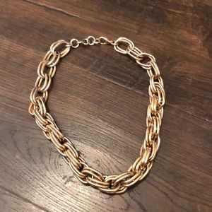 Gold chain link necklace